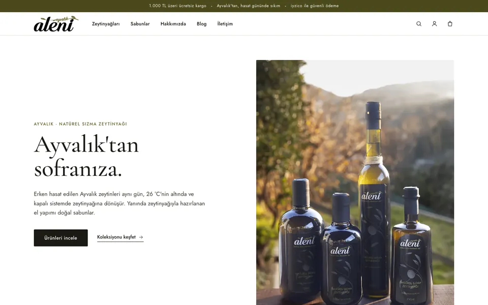 Ayvalık Aleni web sitesi ana sayfası